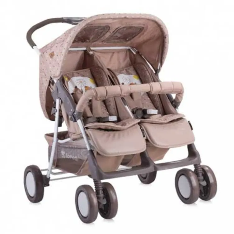 Kolica za Blizance Twin Beige Daisy Bears