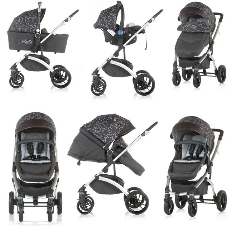 Kolica za bebe Malta 2 u 1 0+ Chipolino Granite Grey Kolica za bebe Malta 2 u 1 0+ Chipolino Granite Grey