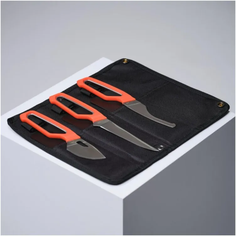 komplet od 3 noža za obradu sitne divljači 