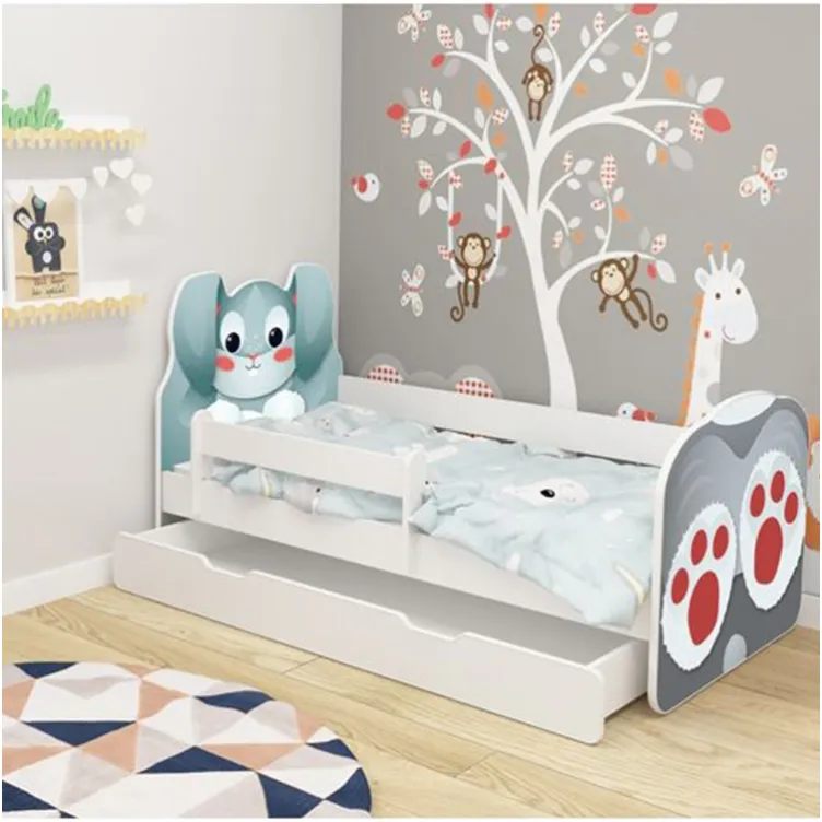 Krevet za decu  ANIMALS 180X80 CM SA DODATNOM FIOKOM WHITE ACMA VII