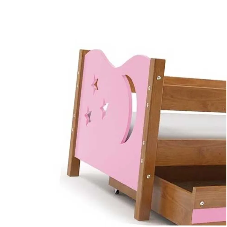 Dečiji krevet Elegant Adler roze 160x80 cm sa fiokom i dušekom