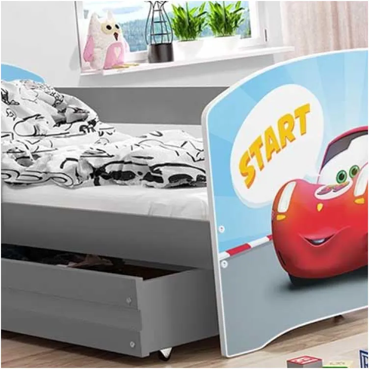 Dečiji krevet Lookie Graphite 160x80 cm sa dušekom dezen 02