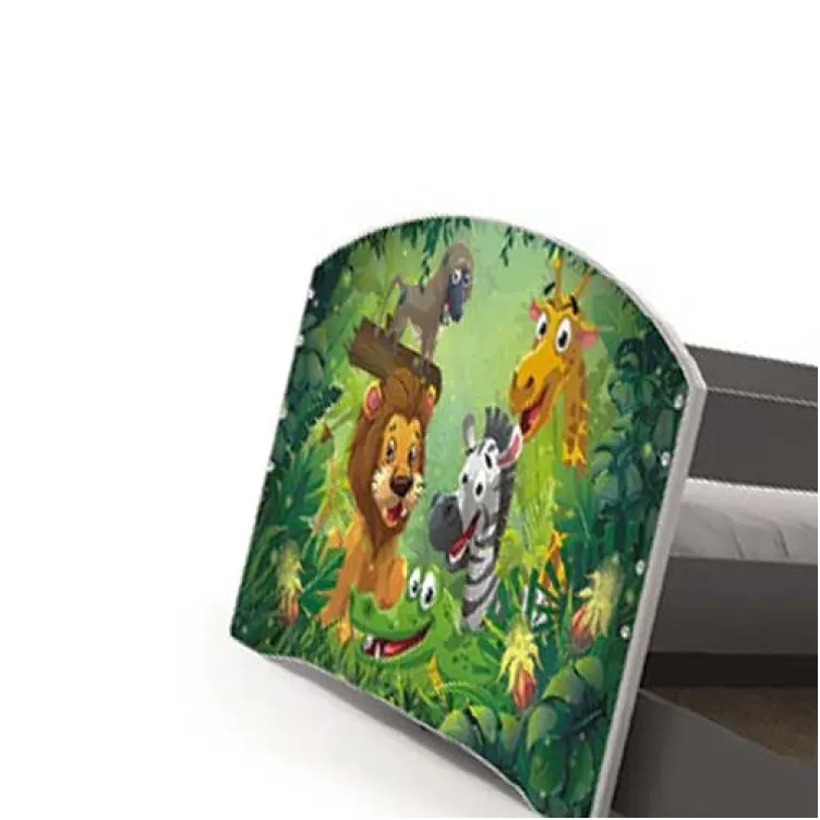 Dečiji krevet Lookie Graphite 160x80 cm sa dušekom dezen 07