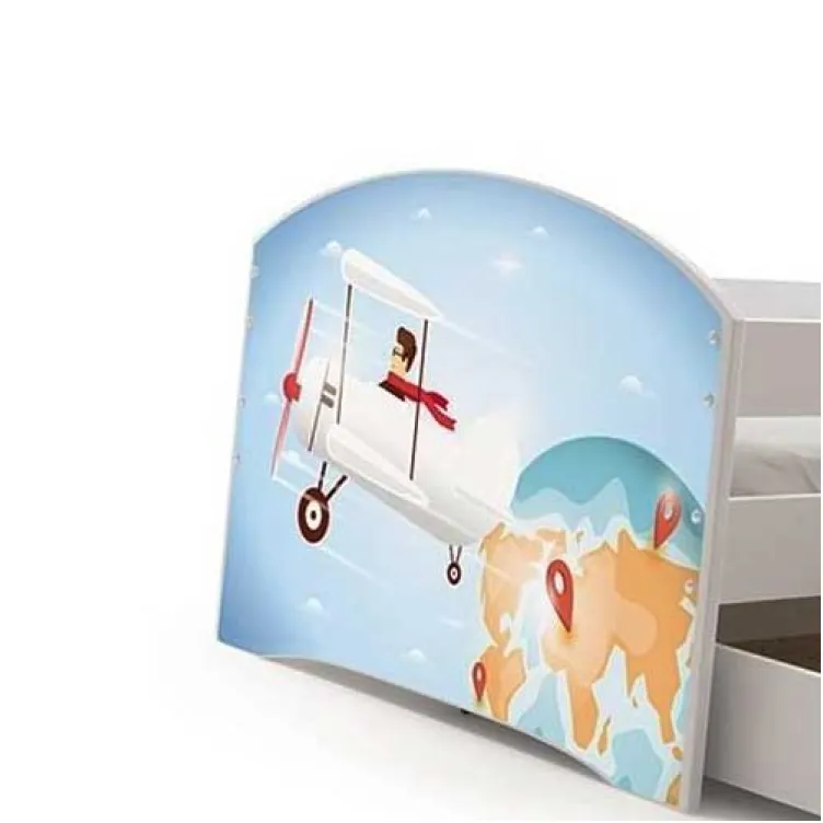 Dečiji krevet Lookie White 160x80 cm sa dušekom dezen 01