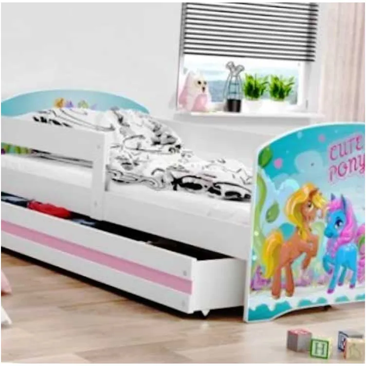 Dečiji krevet Lookie White 160x80 cm sa dušekom dezen 08