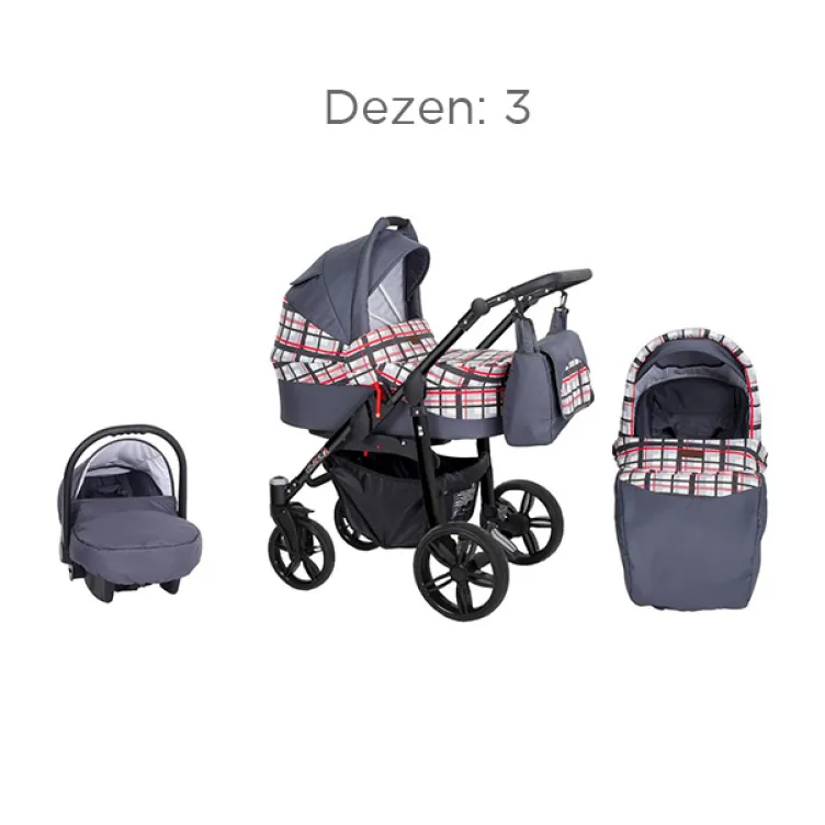 Kolica Za Bebe Kunert Silver crni ram set 2u1