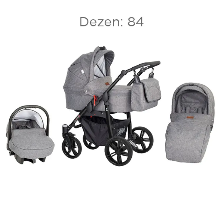 Kolica Za Bebe Kunert Silver crni ram set 2u1