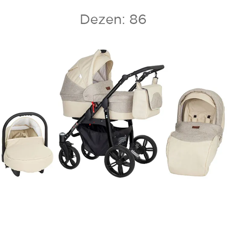 Kolica Za Bebe Kunert Silver crni ram set 2u1