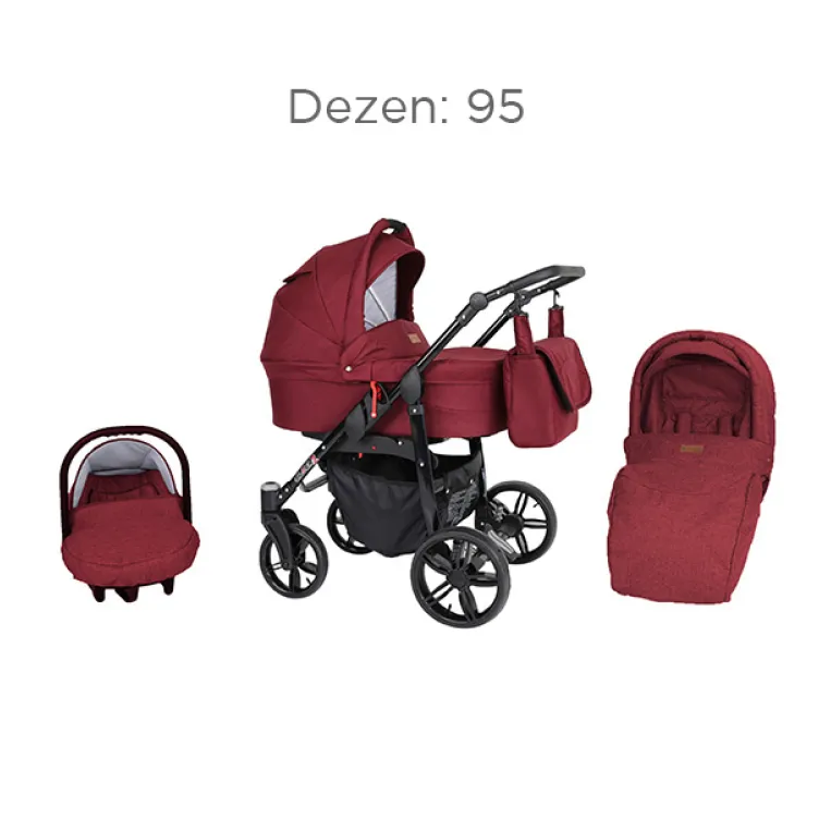 Kolica Za Bebe Kunert Silver crni ram set 2u1