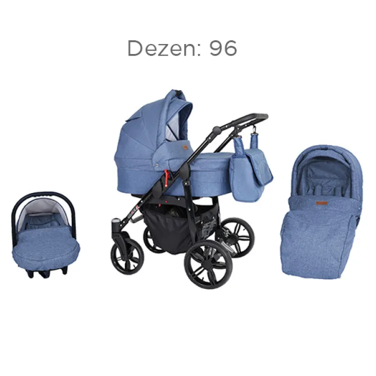 Kolica Za Bebe Kunert Silver crni ram set 2u1