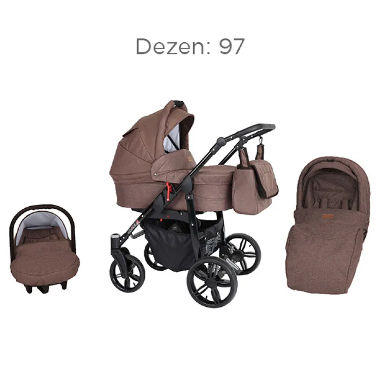 Kolica Za Bebe Kunert Silver crni ram set 2u1