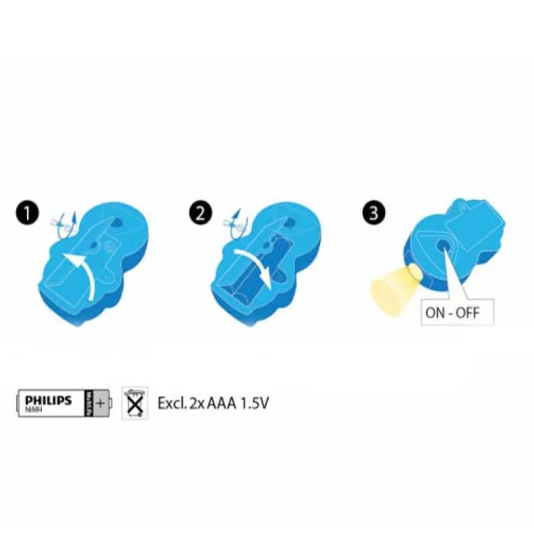 Philips Baterijska decija lampa Frozen plava 71767/08/16