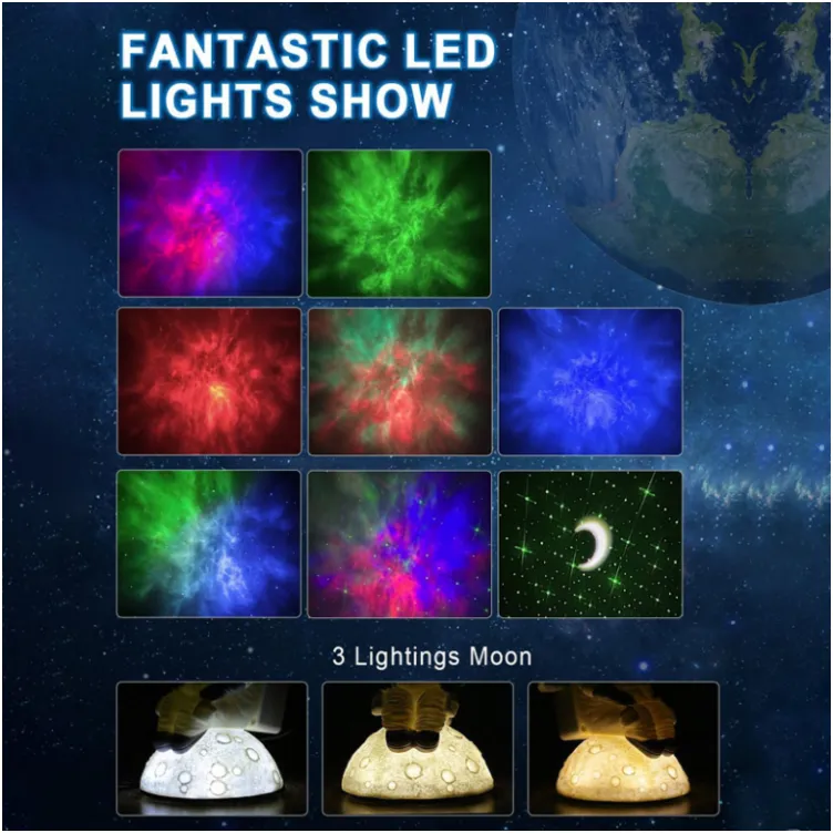 Lampa astronaut sa projektorom zvezdanog neba i bluetooth zvucnikom