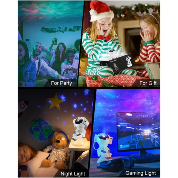 Lampa astronaut sa projektorom zvezdanog neba i bluetooth zvucnikom