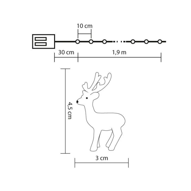 Lampice za jelku Irvas sa 20 micro LED dioda ML22/WW