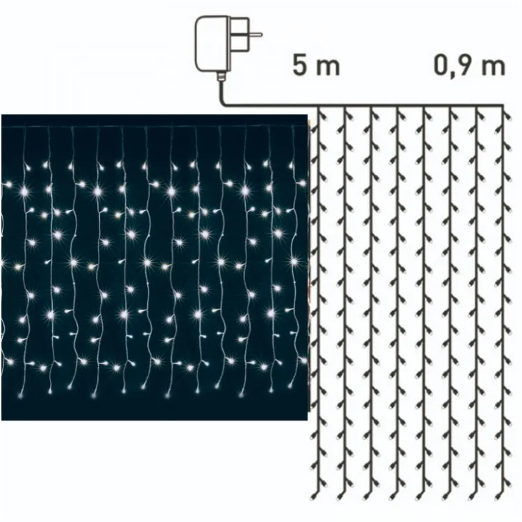 Led svetleća zavesa sa providnim kablom KDL 145