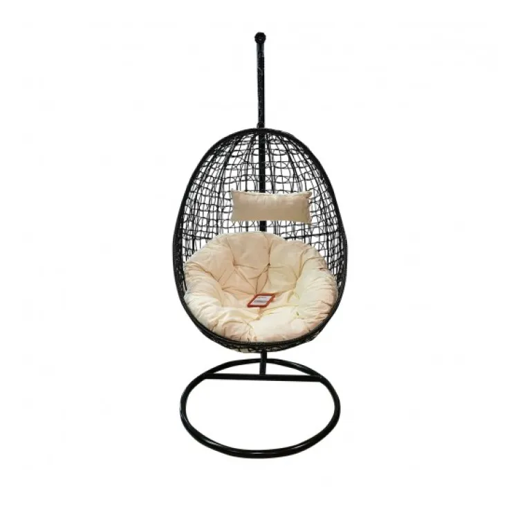 Ljuljaška crni metal beli jastuk