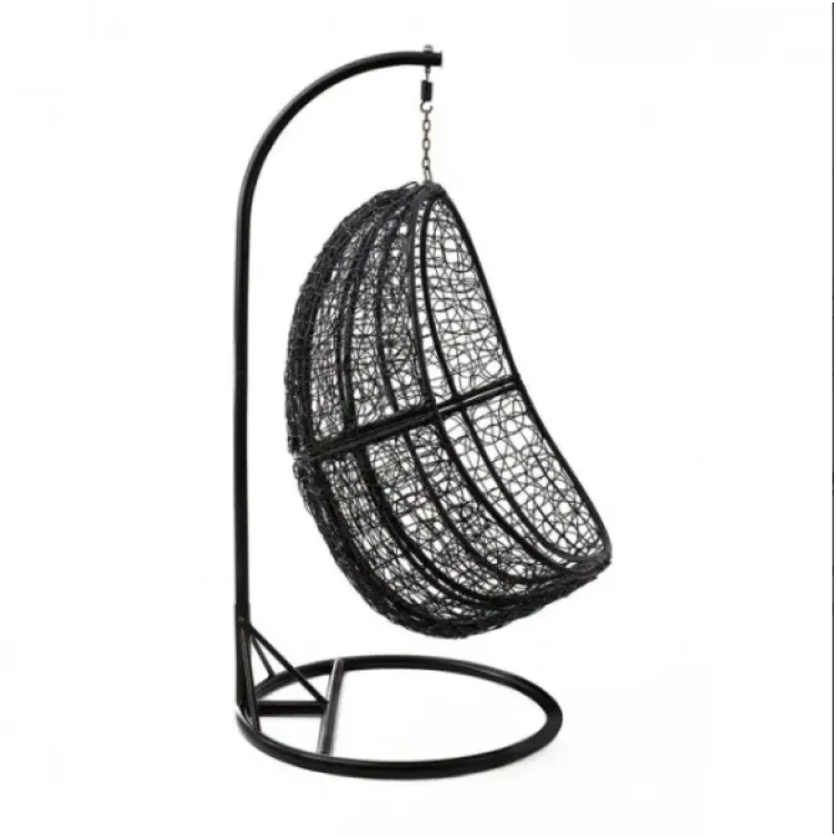 Ljuljaška za baštu visilica jaje sa crnim jastucima