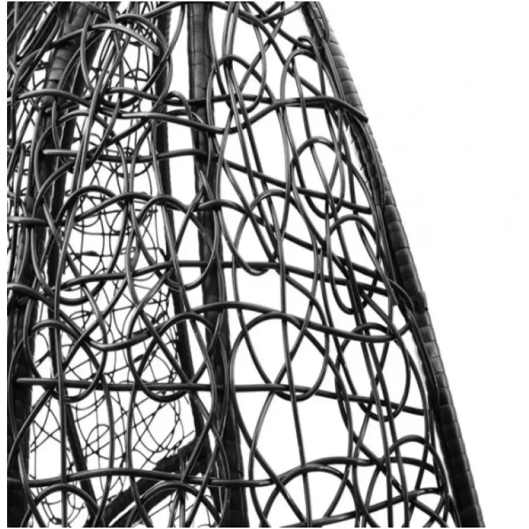 Ljuljaška za baštu visilica jaje sa crnim jastucima