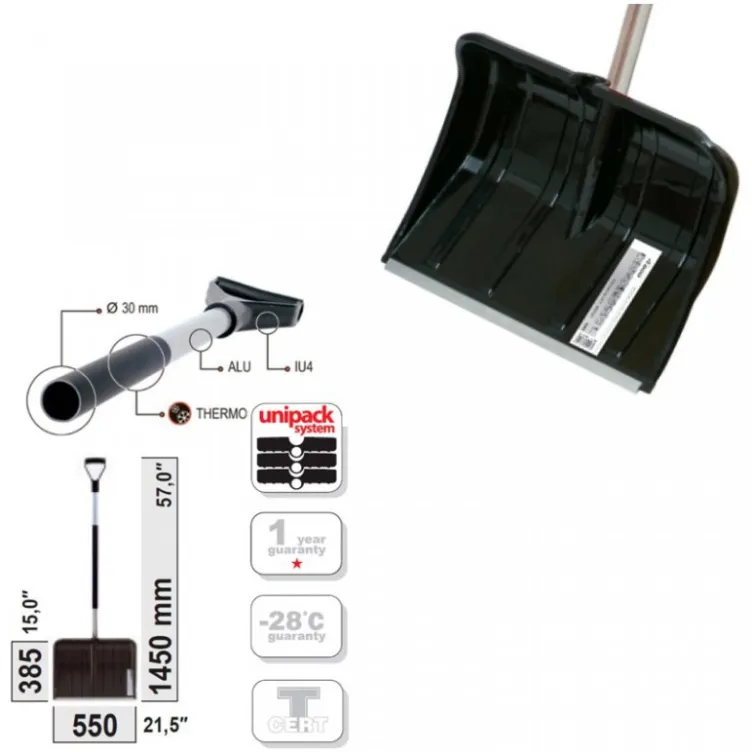 Lopata za sneg sa drškom Prosperplast Alpinus Alutube Eco