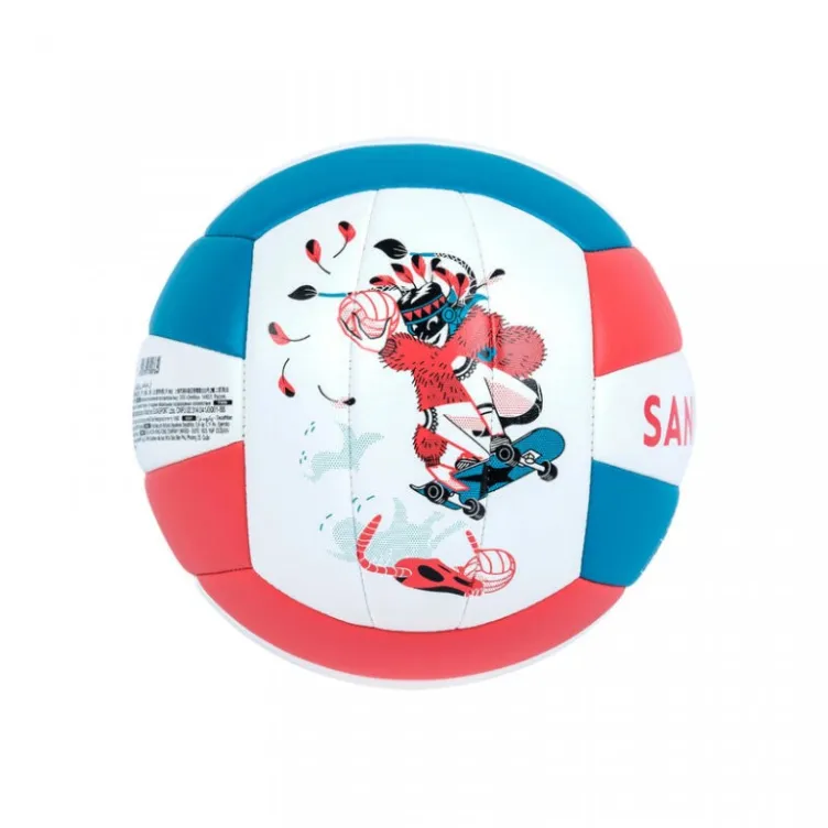 Lopta za odbojku na pesku dečija vel 3 plavo roze 