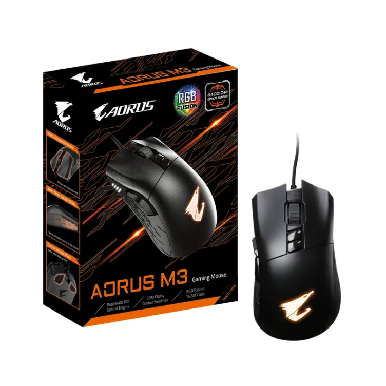 Optički gaming miš crni GIGABYTE AORUS M3