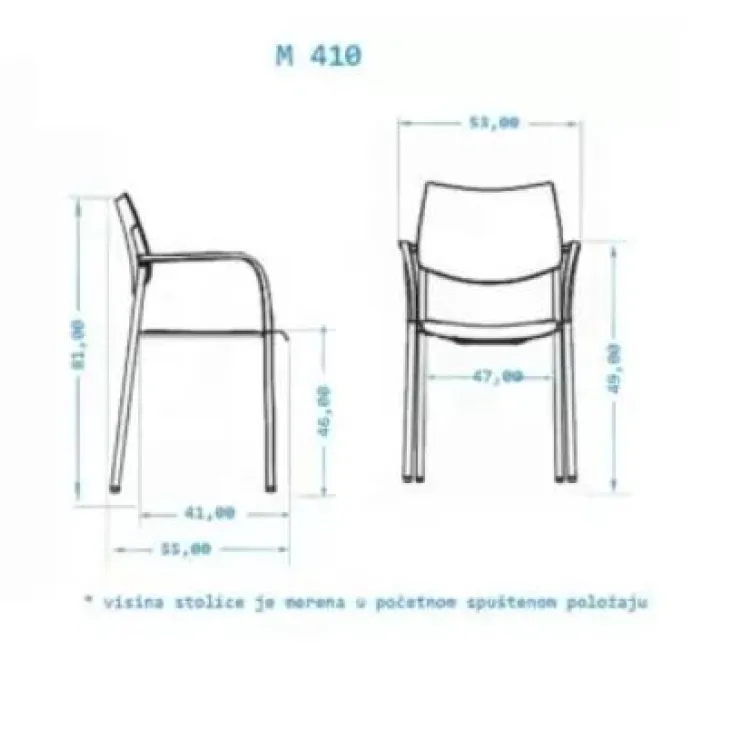 Konferencijska stolica M 410/U Crna 