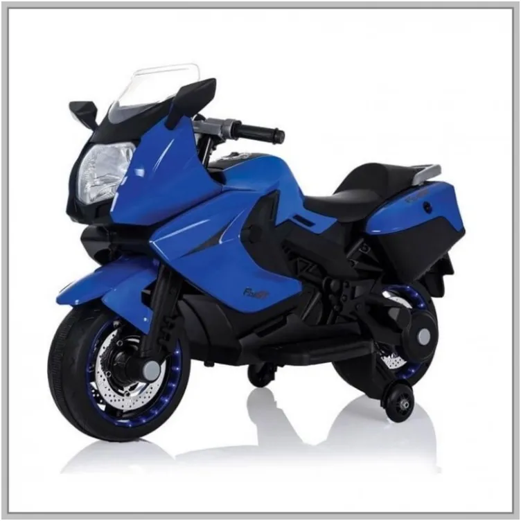 Motor na akumulator Model 114-1 sa kožnim sedištem i mekim gumama  Metalik Plavi Motor na akumulator Model 114-1 sa kožnim sedištem i mekim gumama  Metalik Plavi