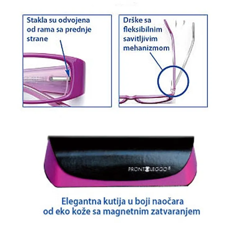 Naočare za čitanje sa dioptrijom Prontoleggo VIP-Ljubičaste