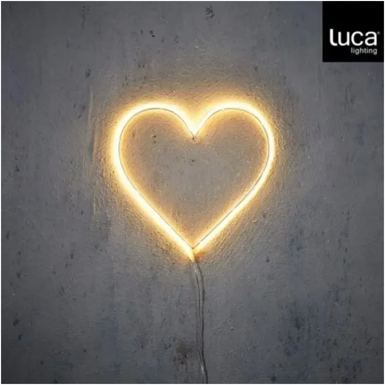 Neosko svetlo srce crveno led ip44 sa adapterom i daljinskim  - L33XW2XH33CM