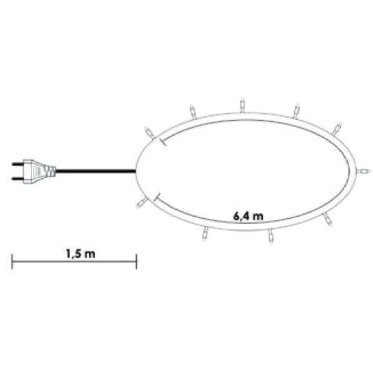 Novogodišnje hladno bele LED lampice 80 sijalica