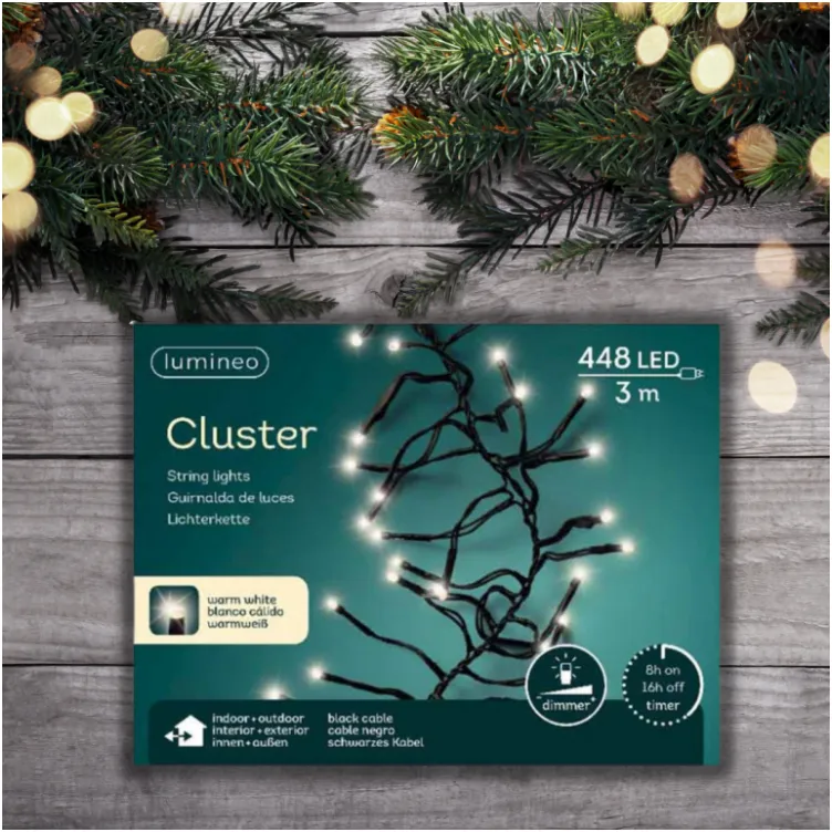 Novogodišnje LED lampice 488L - Toplo Bela Lumineo Cluster 