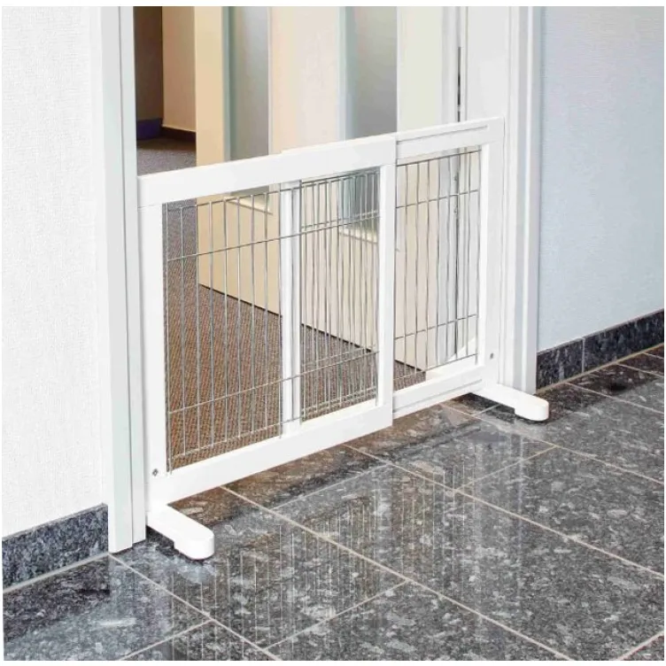 Ograda za pse drvena bela