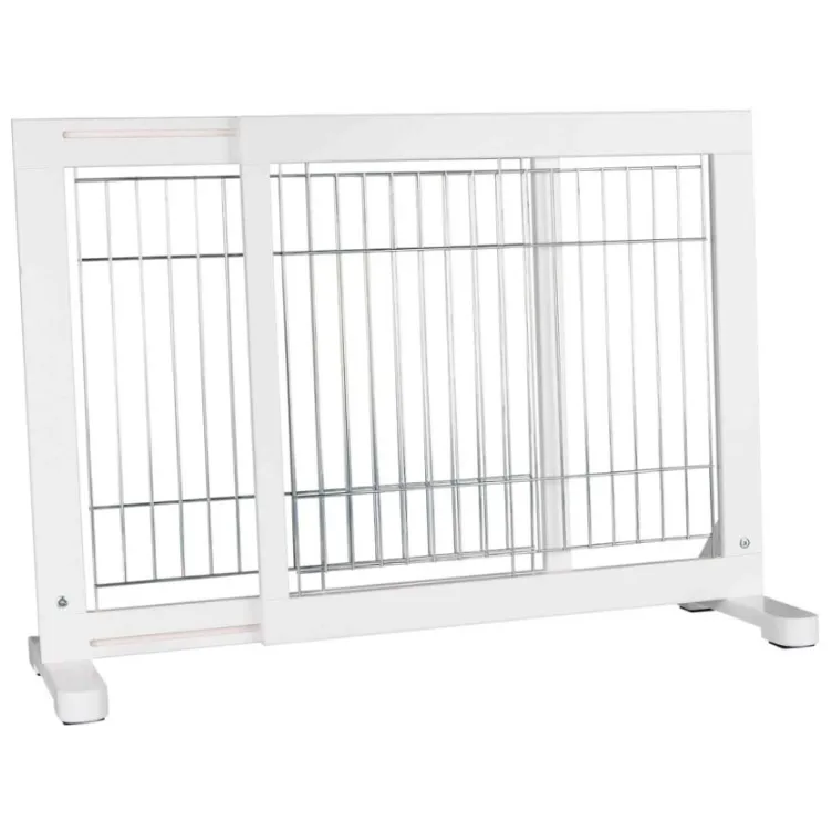 Ograda za pse drvena bela