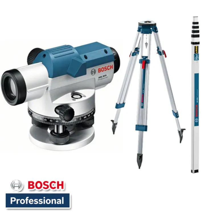 Optički uređaj za nivelisanje Bosch GOL 26 D Professional + BT 160 + GR 500