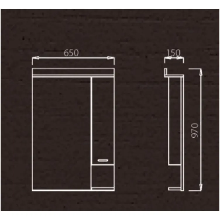 Ormarić za kupatilo sa ogledalom K 650 G Line