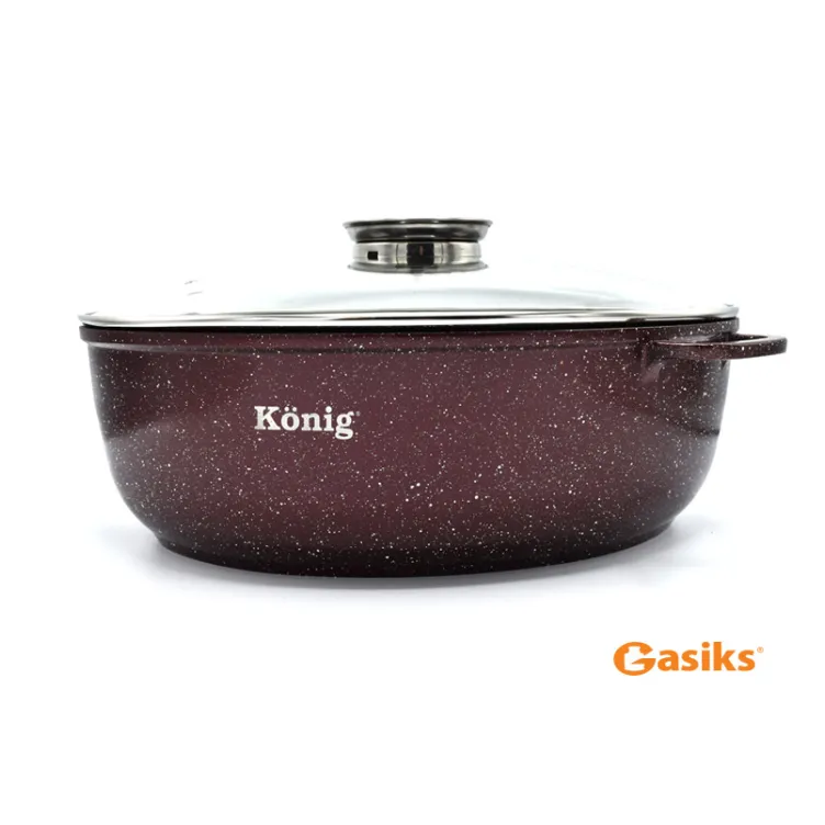 Ovalni pekač sa poklopcem Granit