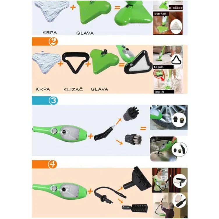 Paročistač MOP 5u1 + dodaci gratic Colossus CSS-4100C