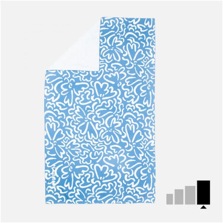 Peškir od mikrovlakana XL sa printom 110x175cm plavi 