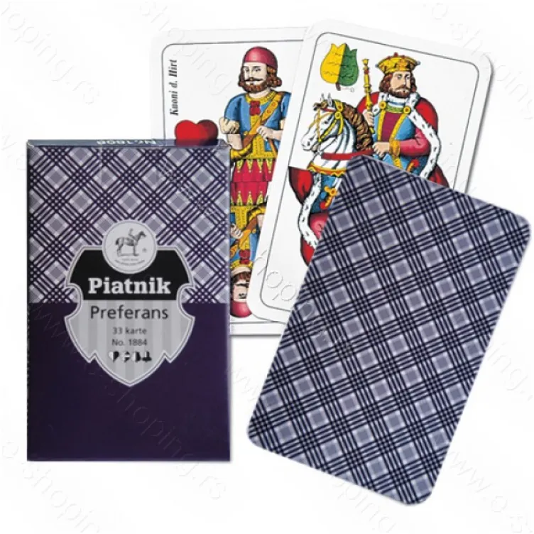 Piatnik karte Mađarice 33 kom plave 1884