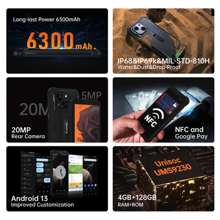 Smart phone4G/Rugged IP68 & IP69K/Octa-Core/5.93" HD 