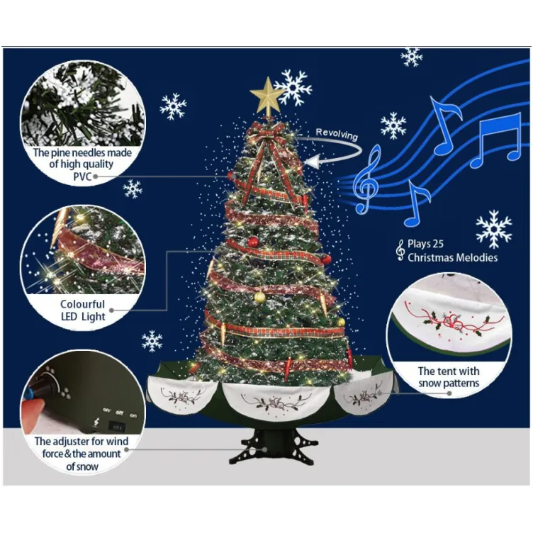 Snežni kišobran Novogodišnja jelka 190cm 740257