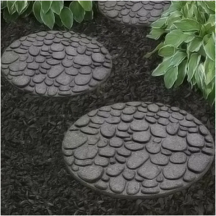 Stopa za travnjak okrugla siva river rock