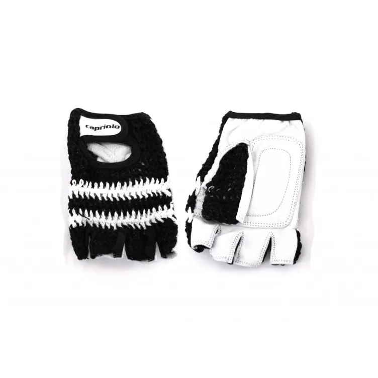 Rukavice za teretanu retro crochet crne XL
