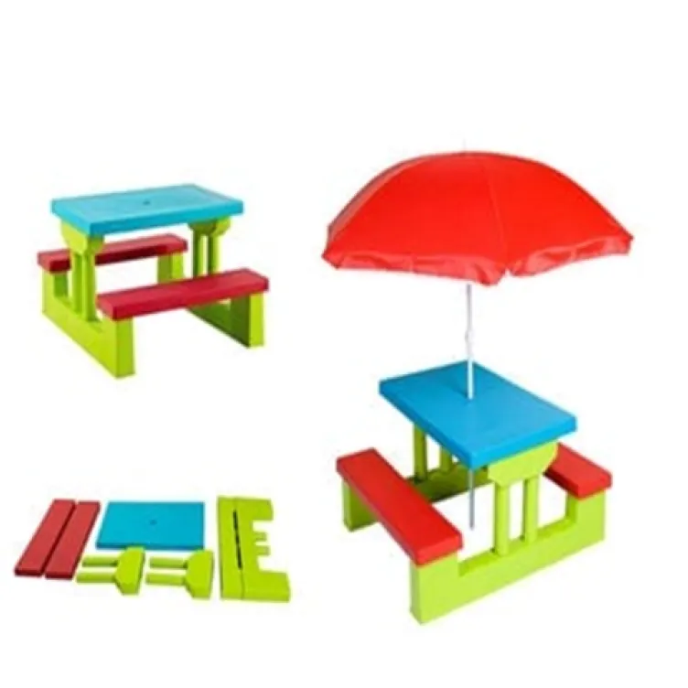 Dečiji set sto  2 klupe i  suncobran