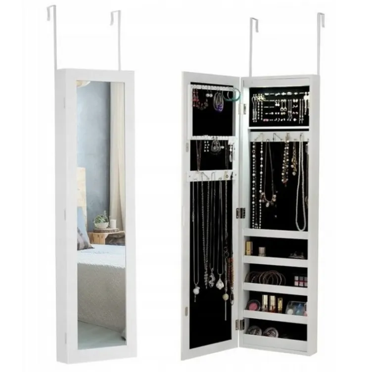 Zidni orman za nakit sa ogledalom i LED osvetljenjem