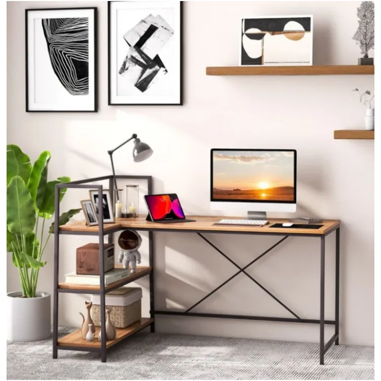 Kancelarijski ugaoni sto sa policama