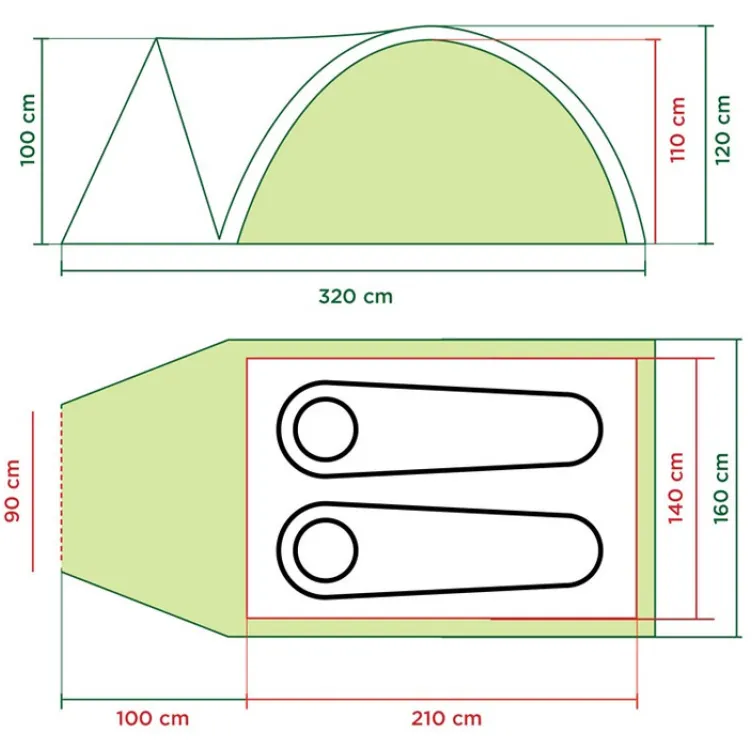 Šator za dve osobe Coleman Darwin 2+