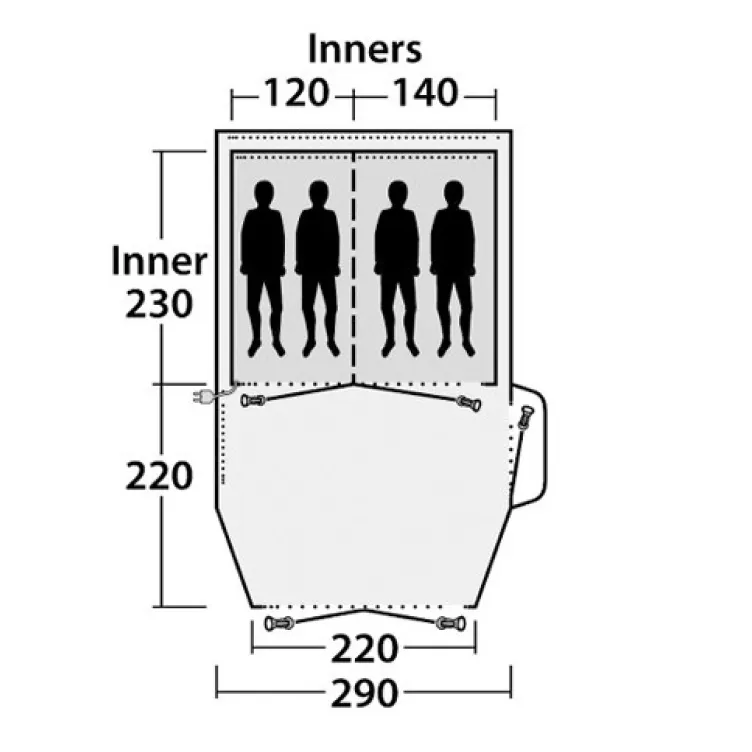 Šator za kampovanje Nevada 4P