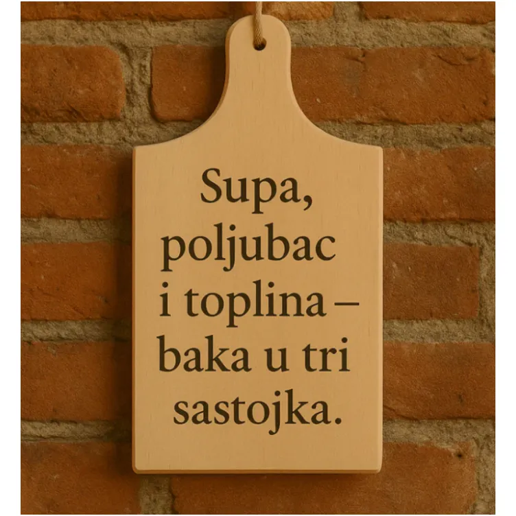 Daska za sečenje Baka u tri sastojka 